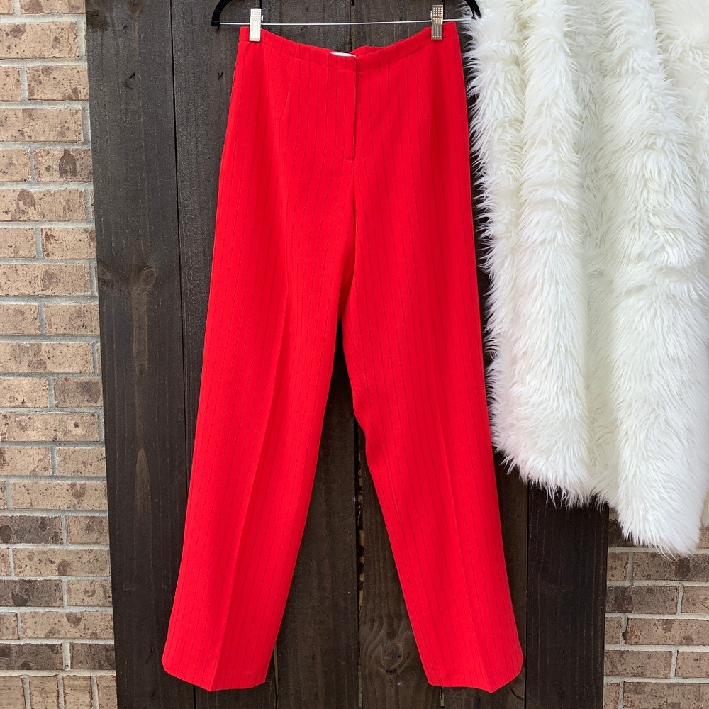 Euc Pendleton Pinstriped Red Trousers Size 6 - image 1